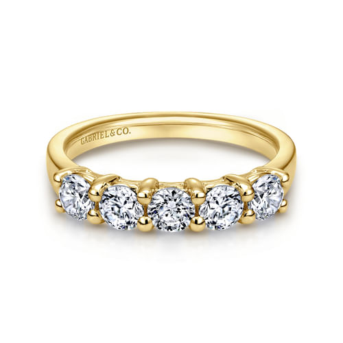 14K Yellow Gold Diamond Anniversary Band