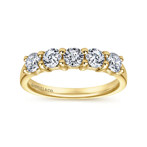 14K Yellow Gold Diamond Anniversary Band