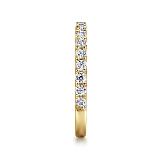 14K Yellow Gold Diamond Anniversary Band angle 4