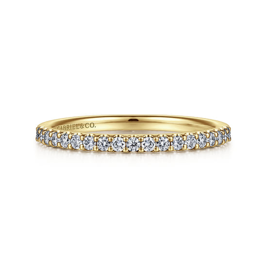 14K Yellow Gold Diamond Anniversary Band