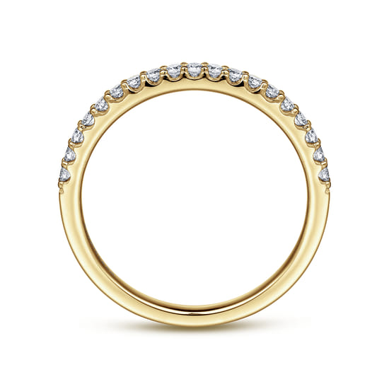 14K Yellow Gold Diamond Anniversary Band angle 2