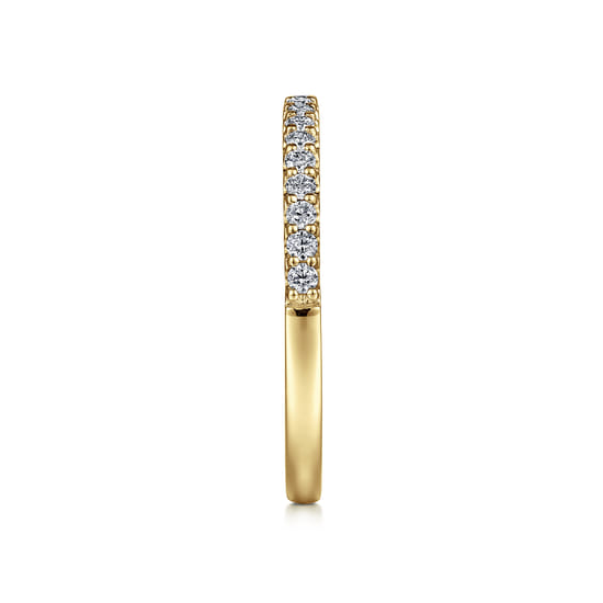14K Yellow Gold Diamond Anniversary Band angle 4