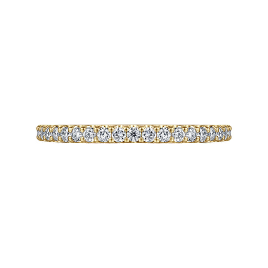 14K Yellow Gold Diamond Anniversary Band angle 6