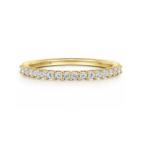 14K Yellow Gold Diamond Anniversary Band