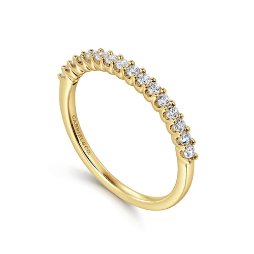 14K Yellow Gold Diamond Anniversary Band