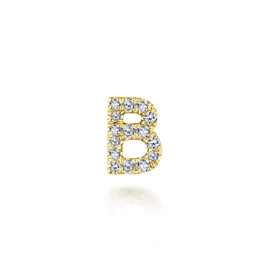 Gabriel - 14K Yellow Gold Diamond B Initial Locket Charm