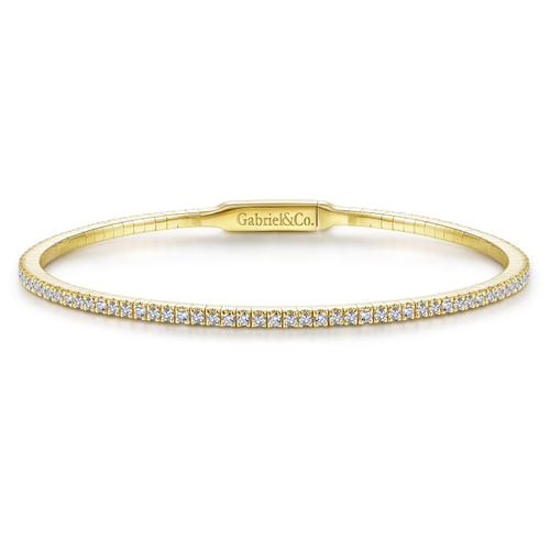 14K Yellow Gold Diamond Bangle