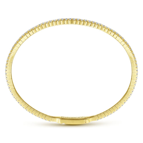 14K Yellow Gold Diamond Bangle