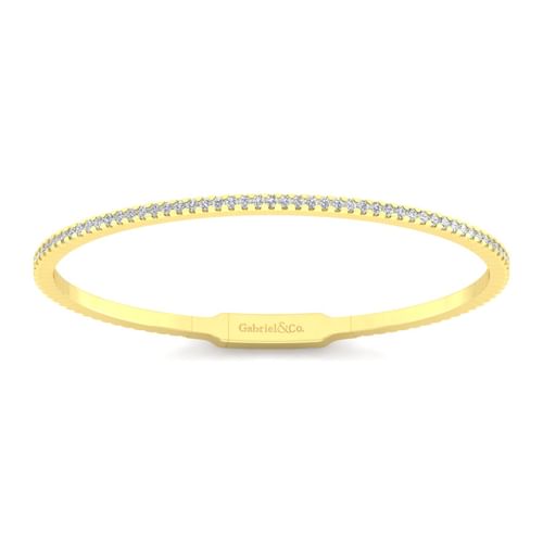 14K Yellow Gold Diamond Bangle