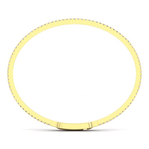 14K Yellow Gold Diamond Bangle