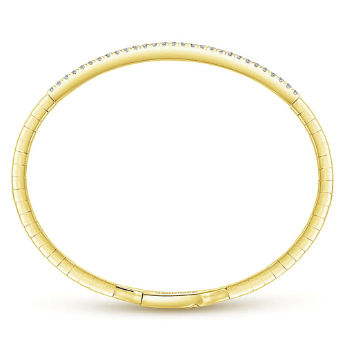 14K Yellow Gold Diamond Bangle