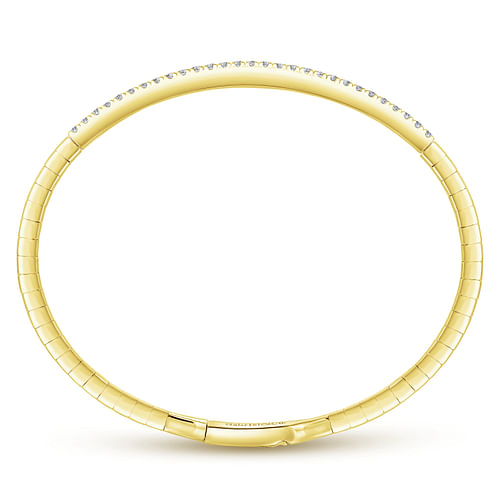 14K Yellow Gold Diamond Bangle