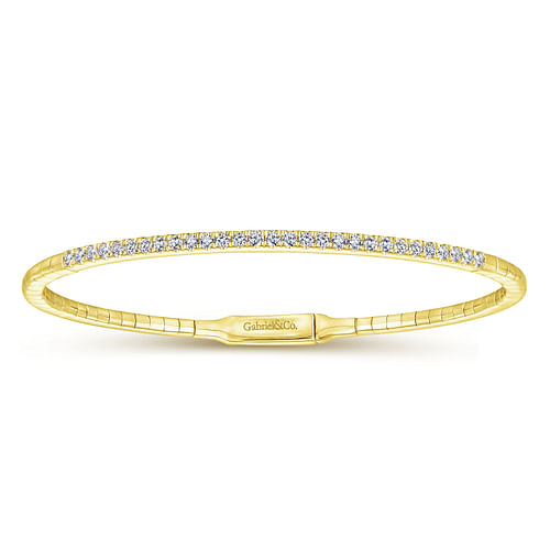 14K Yellow Gold Diamond Bangle