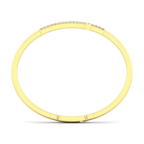14K Yellow Gold Diamond Bangle