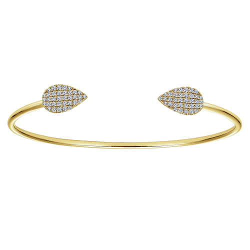 14K Yellow Gold Diamond Bangle
