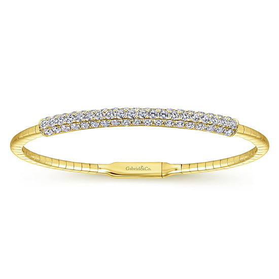 Gabriel - 14K Yellow Gold Diamond Bangle