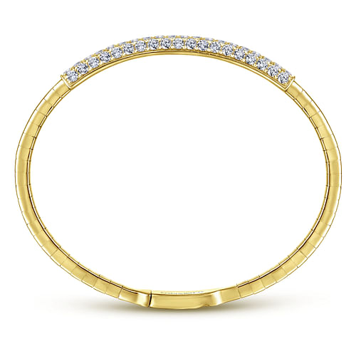 14K Yellow Gold Diamond Bangle