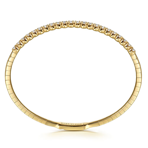 14K Yellow Gold Diamond Bangle
