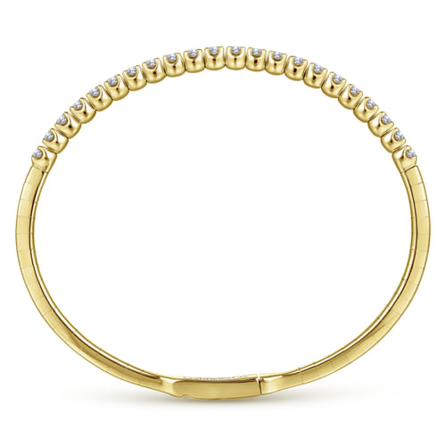 14K Yellow Gold Diamond Bangle