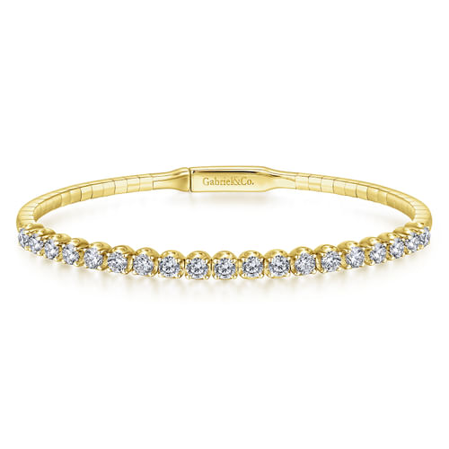 14K Yellow Gold Diamond Bangle