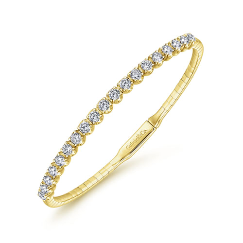 14K Yellow Gold Diamond Bangle