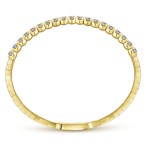 14K Yellow Gold Diamond Bangle