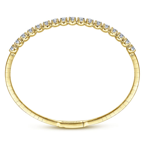 14K Yellow Gold Diamond Bangle
