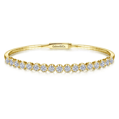 14K Yellow Gold Diamond Bangle