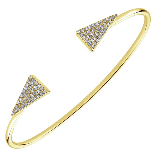 14K Yellow Gold Diamond Bangle