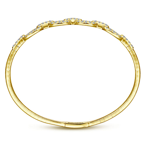 14K Yellow Gold Diamond Bangle