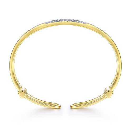 14K Yellow Gold Diamond Bangle