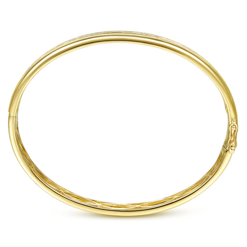 14K Yellow Gold Diamond Bangle