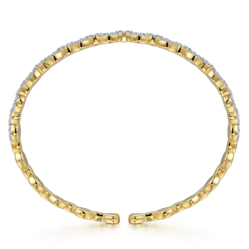 14K Yellow Gold Diamond Bangle
