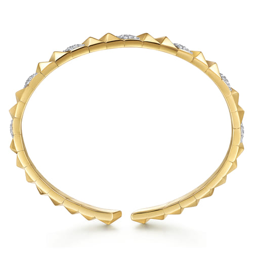 14K Yellow Gold Diamond Bangle