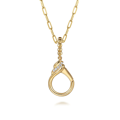 14K Yellow Gold Diamond Bujukan Lock Charms With Detachable Bail 14K Yellow Gold Diamond Bujukan Lock Charms With Detachable Bail