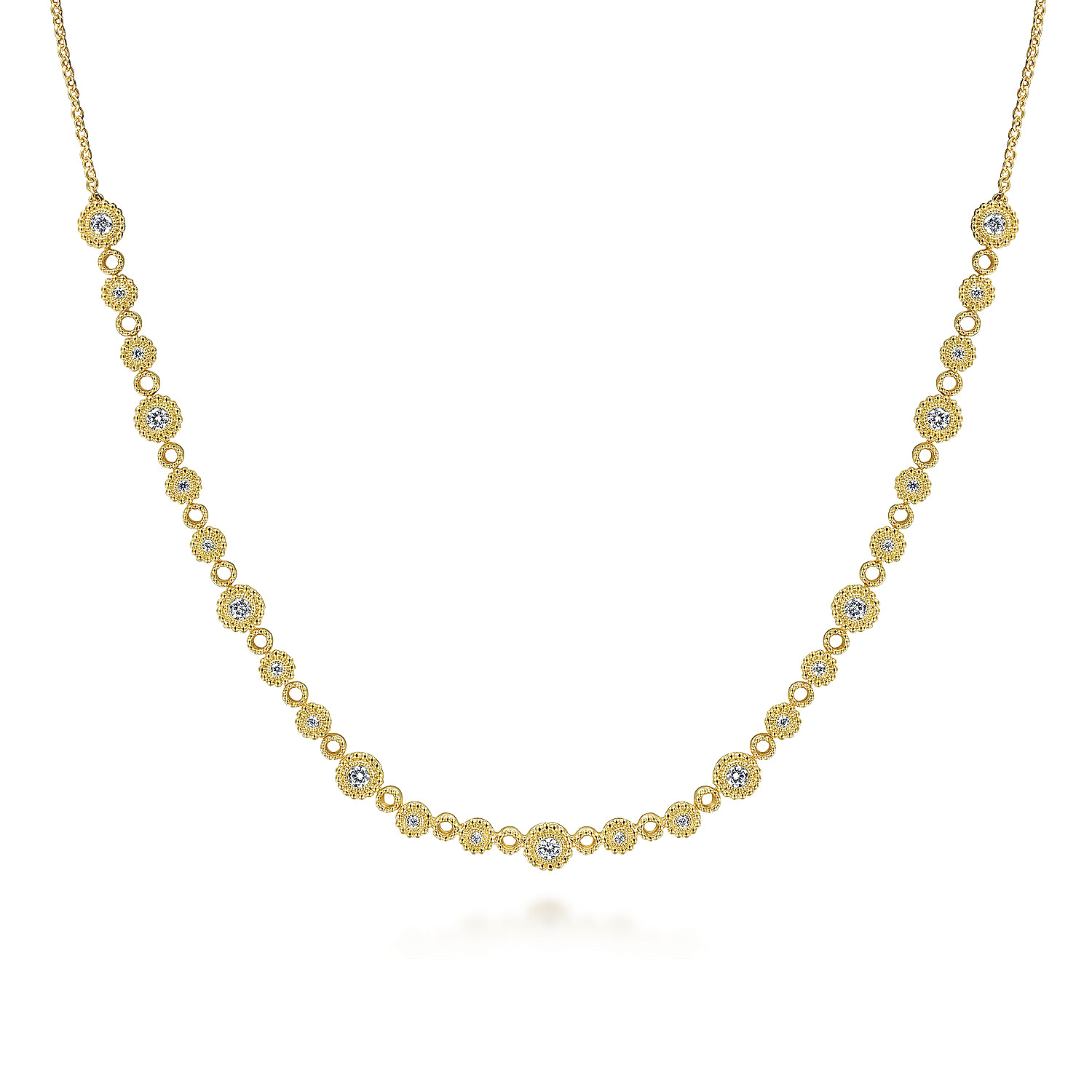 Gabriel - 14K Yellow Gold Diamond Bujukan Necklace