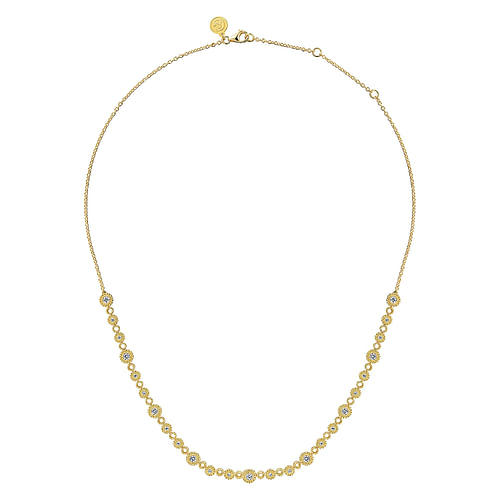 14K Yellow Gold Diamond Bujukan Necklace