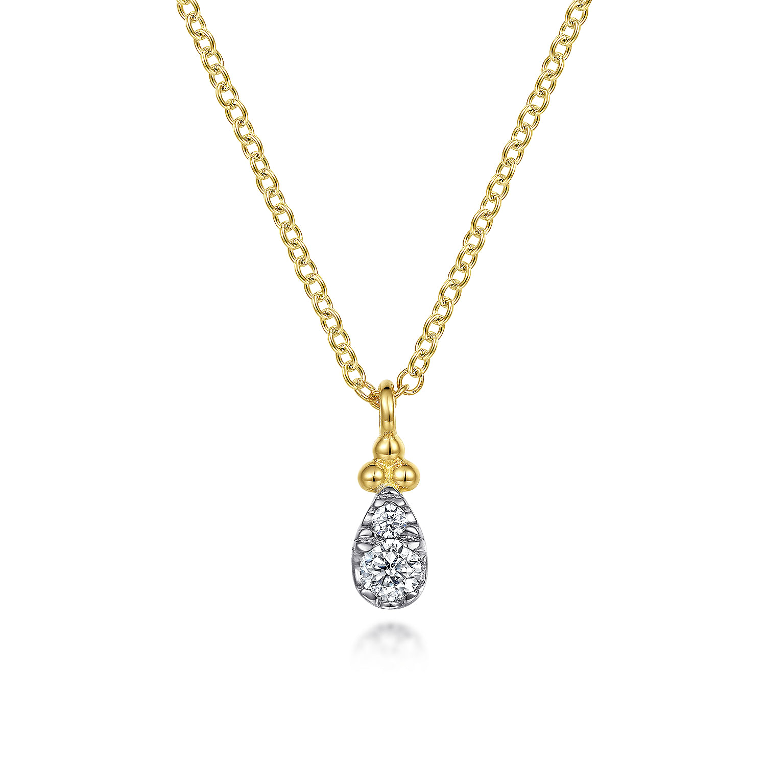 Gabriel - 14K Yellow Gold Diamond Bujukan Pendant Necklace