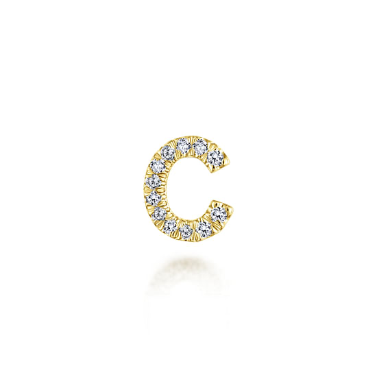 Gabriel - 14K Yellow Gold Diamond C Initial Locket Charm