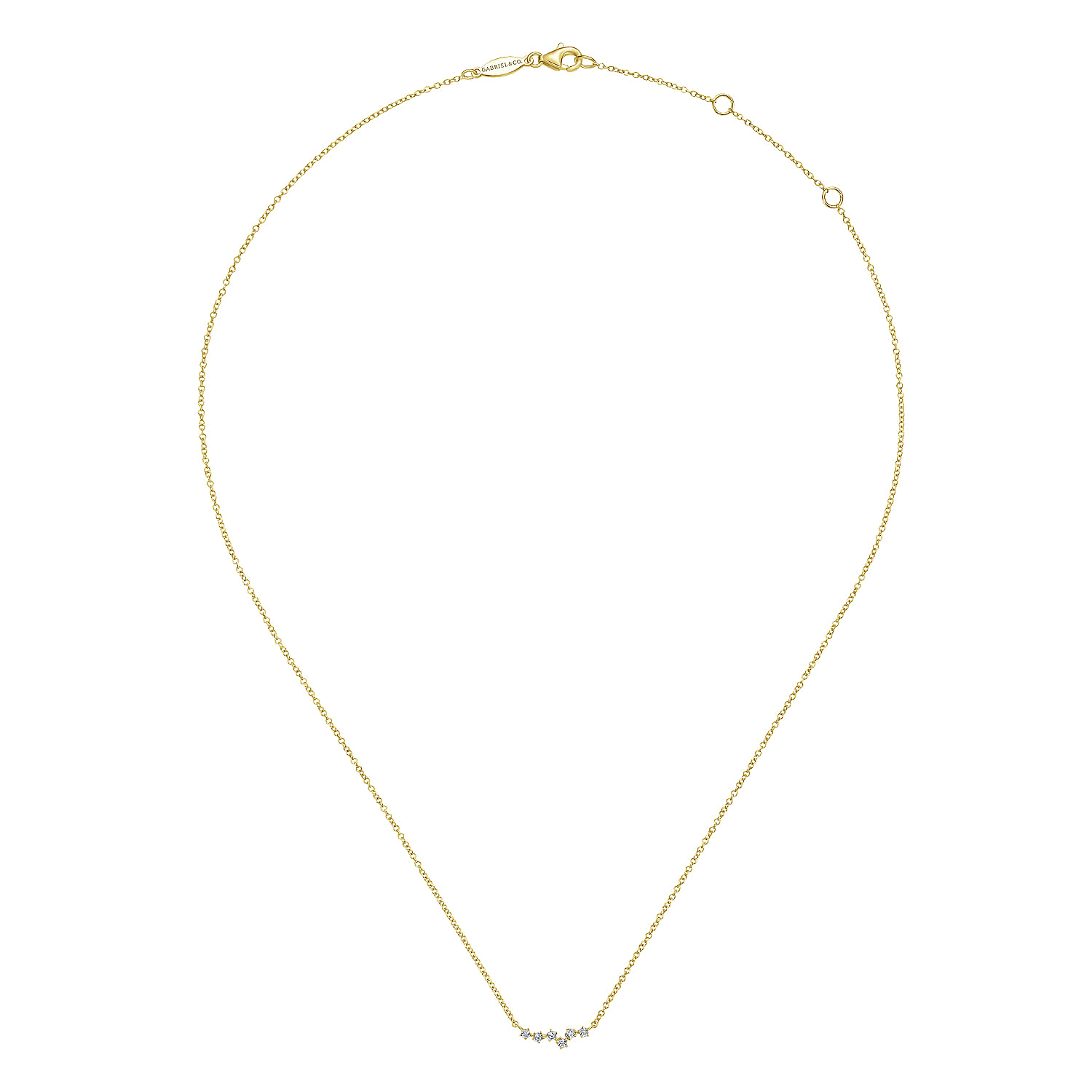 14K Yellow Gold Diamond Constellation Necklace