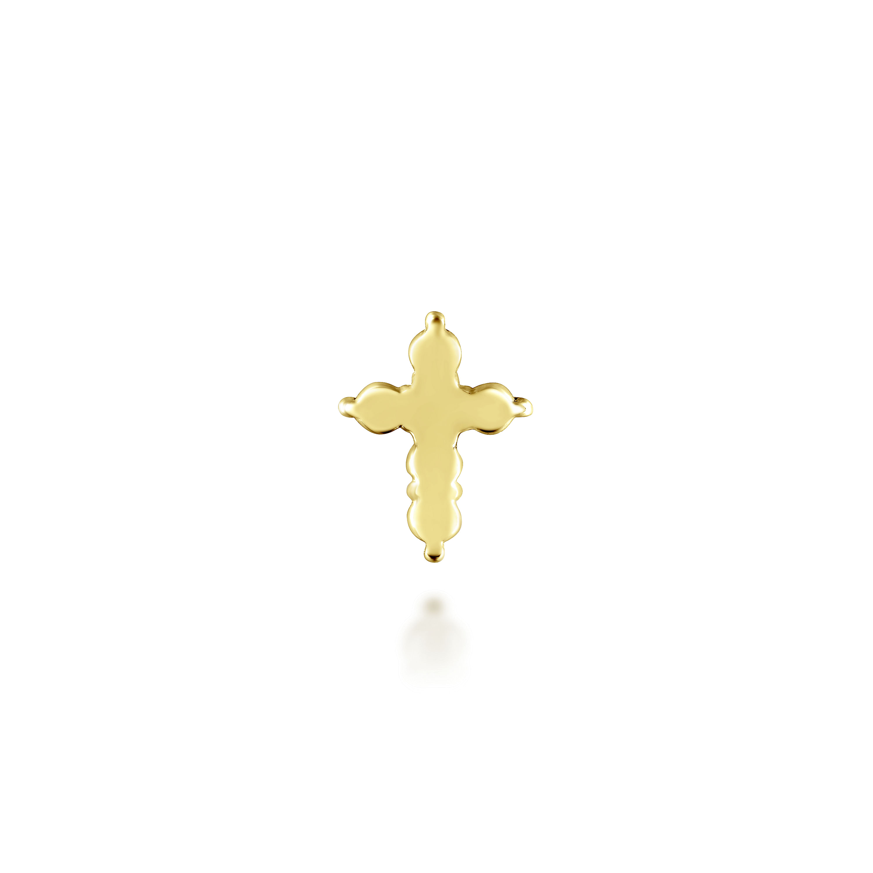 14K Yellow Gold Diamond Cross Locket Charm