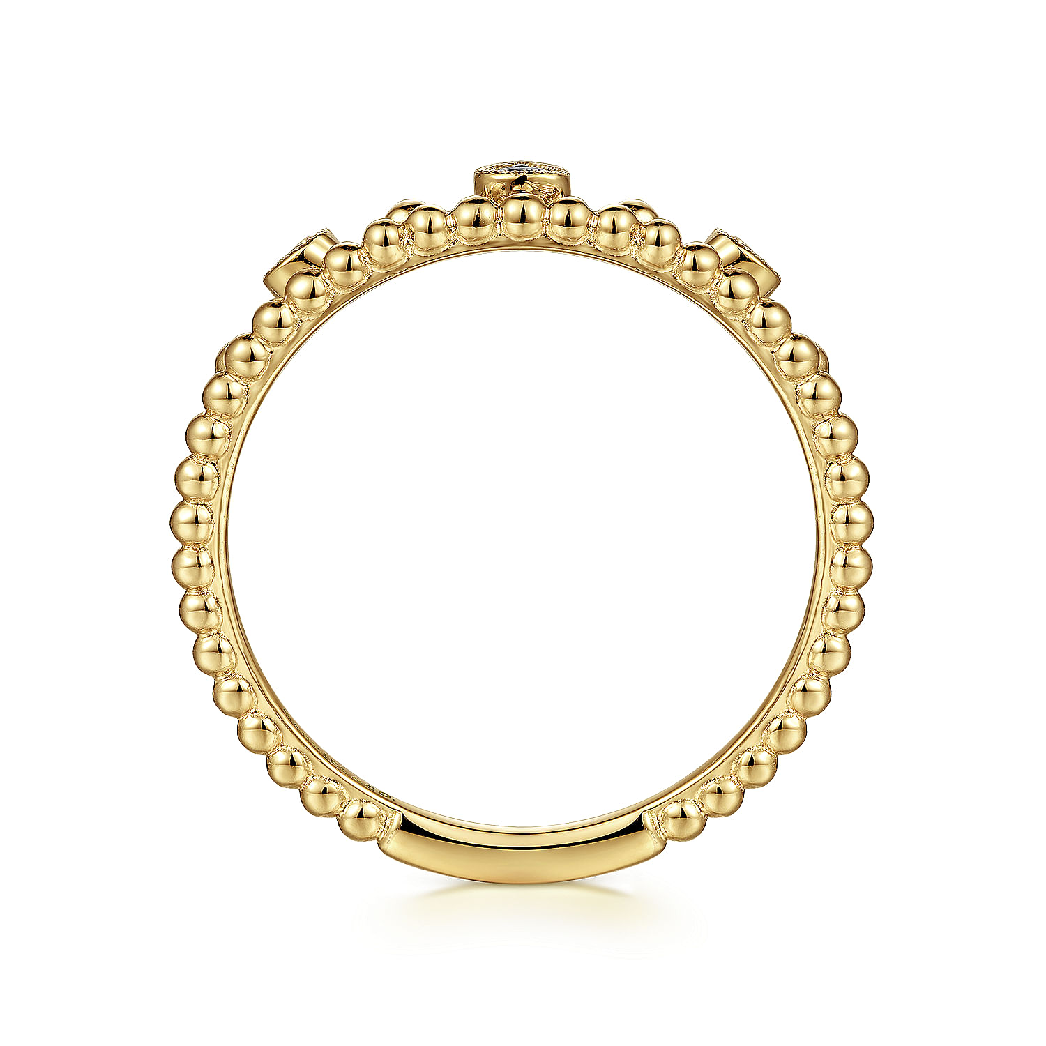 14K Yellow Gold Diamond Crown Bujukan Ring