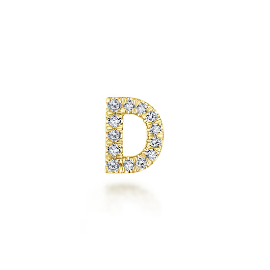 Gabriel - 14K Yellow Gold Diamond D Initial Locket Charm