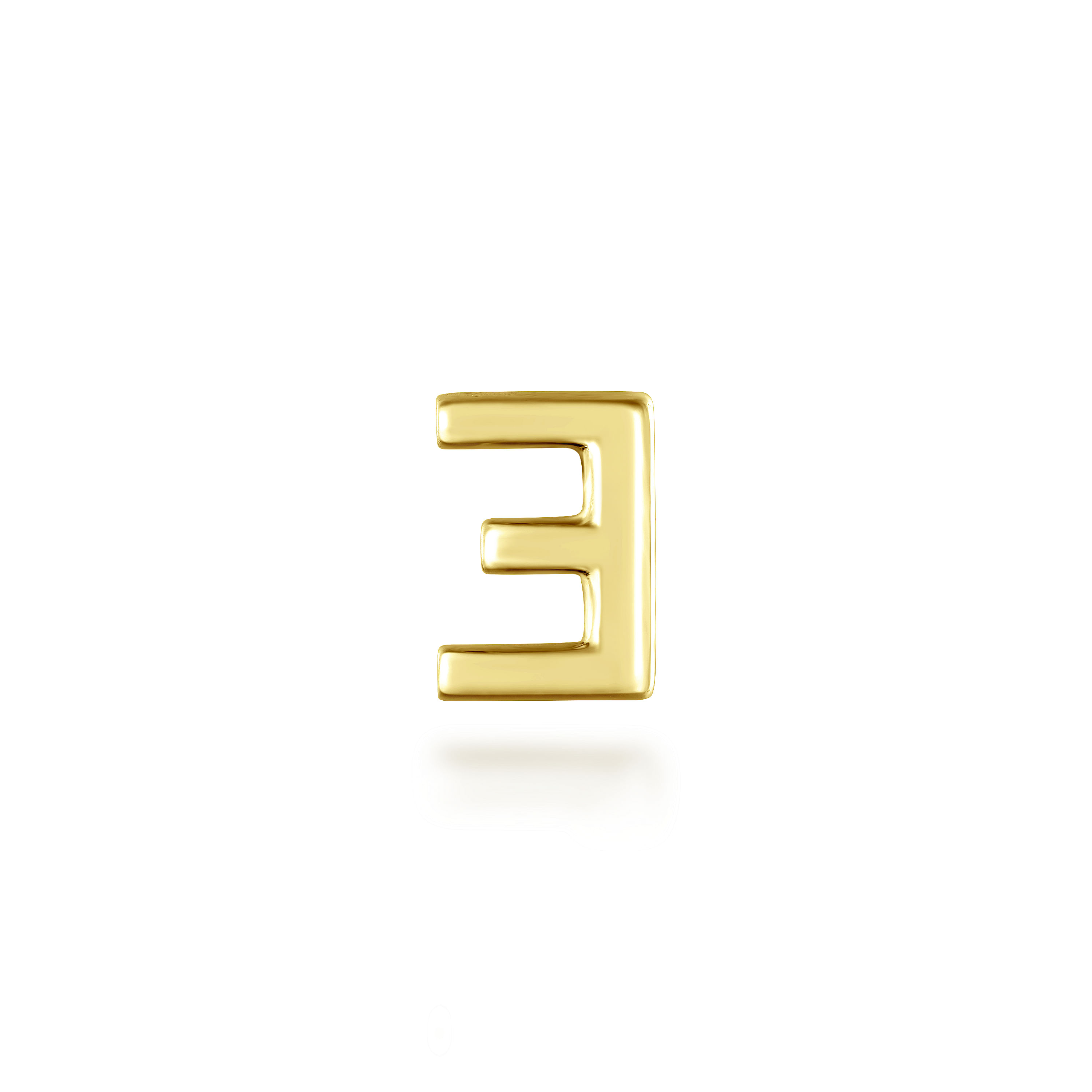 14K Yellow Gold Diamond E Initial Locket Charm