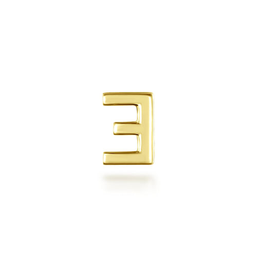 14K Yellow Gold Diamond E Initial Locket Charm