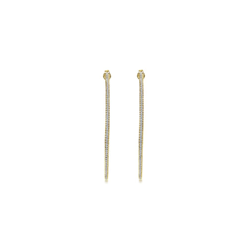 14K Yellow Gold Diamond Earrings