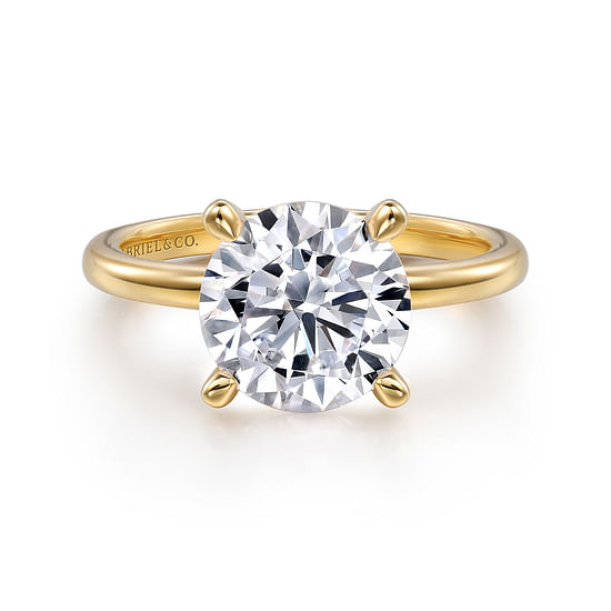 Gabriel - 14K Yellow Gold Diamond Engagement Ring