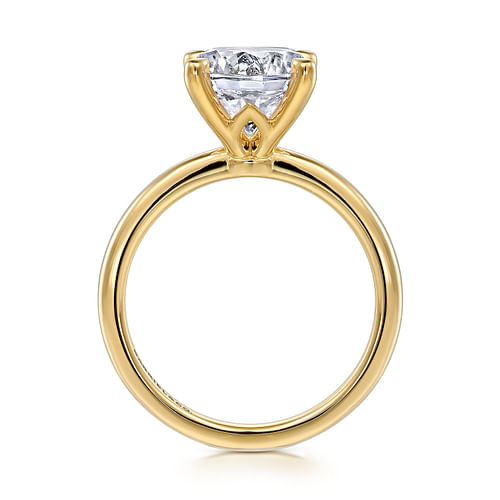 14K Yellow Gold Diamond Engagement Ring