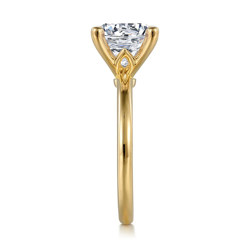 14K Yellow Gold Diamond Engagement Ring