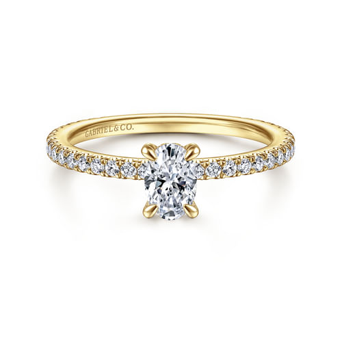14K Yellow Gold Diamond Engagement Ring